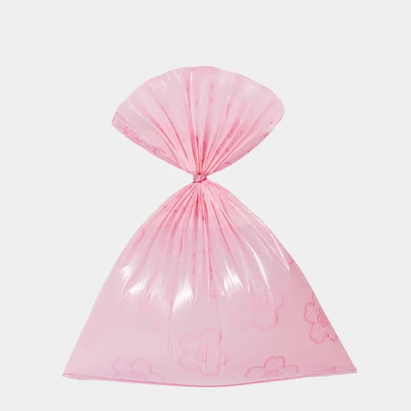 Dispensador de Bolsas para Excrementos de Perro - Diseño Rosa con Flores
