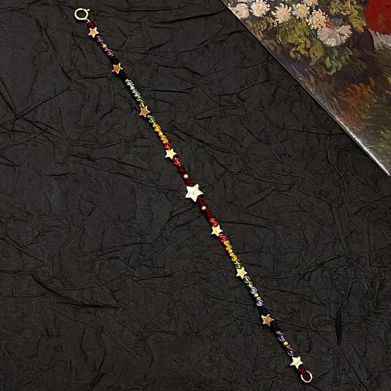 925 Sterling Silver Bracelet For Women Star Beaded Adjustable Chains Bracelets And Bangles Jewelry Accessories Wholesale Gift