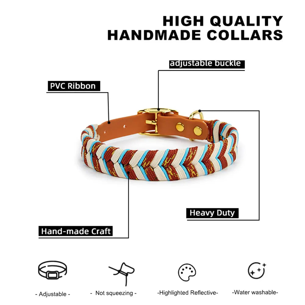 Collar de Moda Artesanal para Perros - Diseño Colorido para Razas Pequeñas, Medianas y Grandes