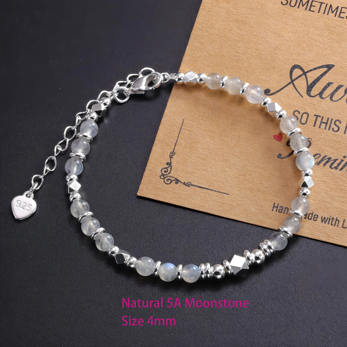 925 Sterling Silver Bracelet For Women Star Beaded Adjustable Chains Bracelets And Bangles Jewelry Accessories Wholesale Gift