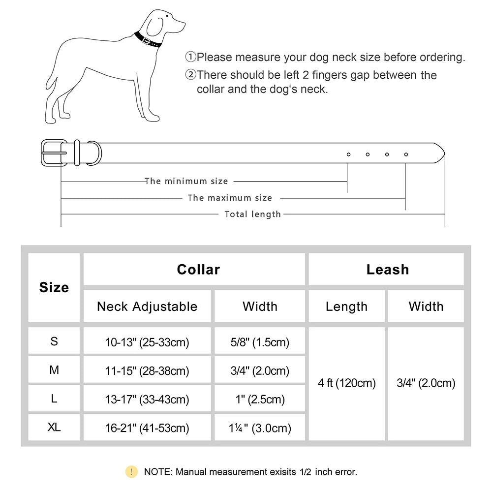 Set Collar y Correa Acolchada de Cuero PU para Perros Pequeños y Medianos - Paseo Cómodo