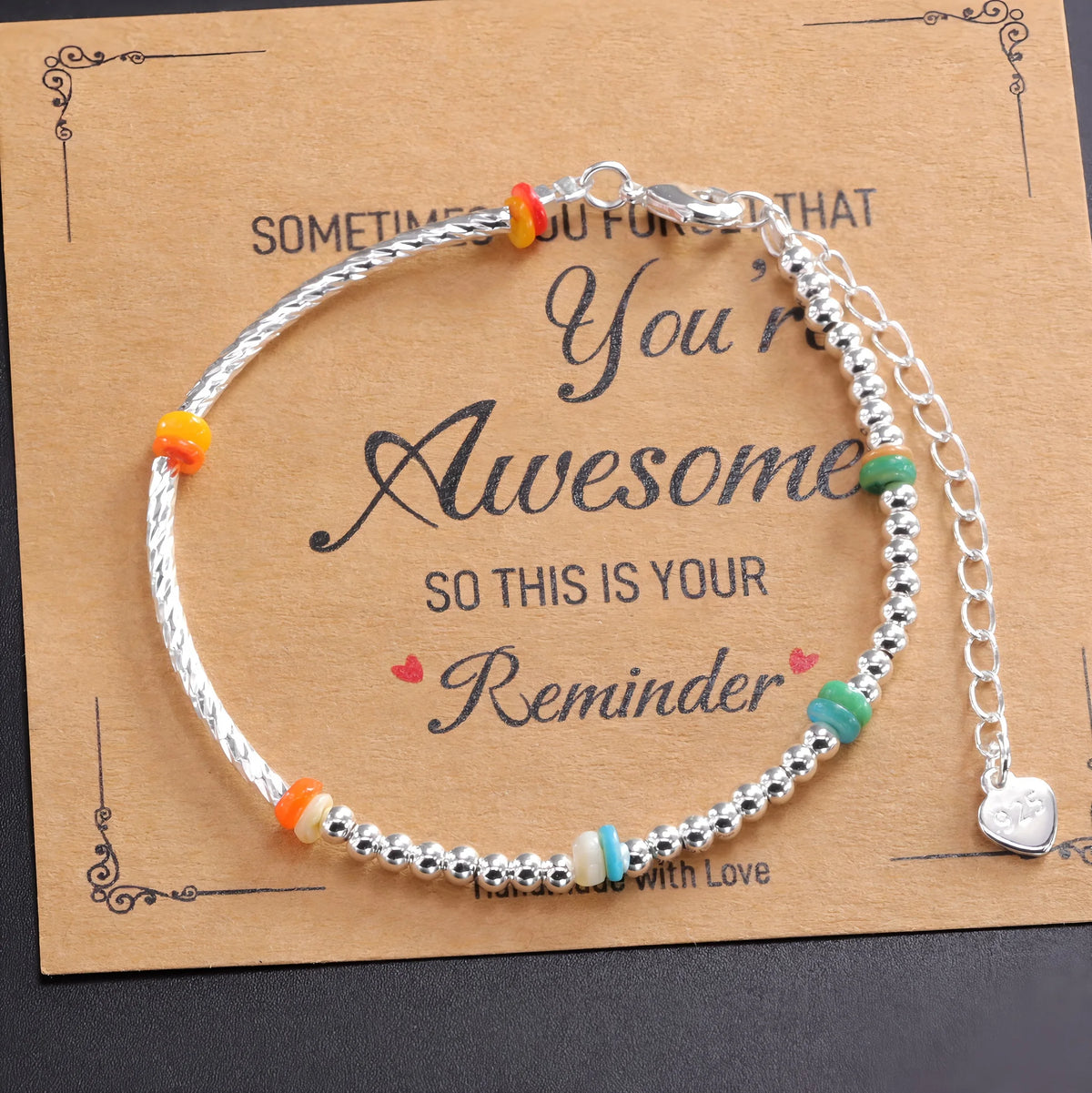 925 Sterling Silver Bracelet For Women Star Beaded Adjustable Chains Bracelets And Bangles Jewelry Accessories Wholesale Gift