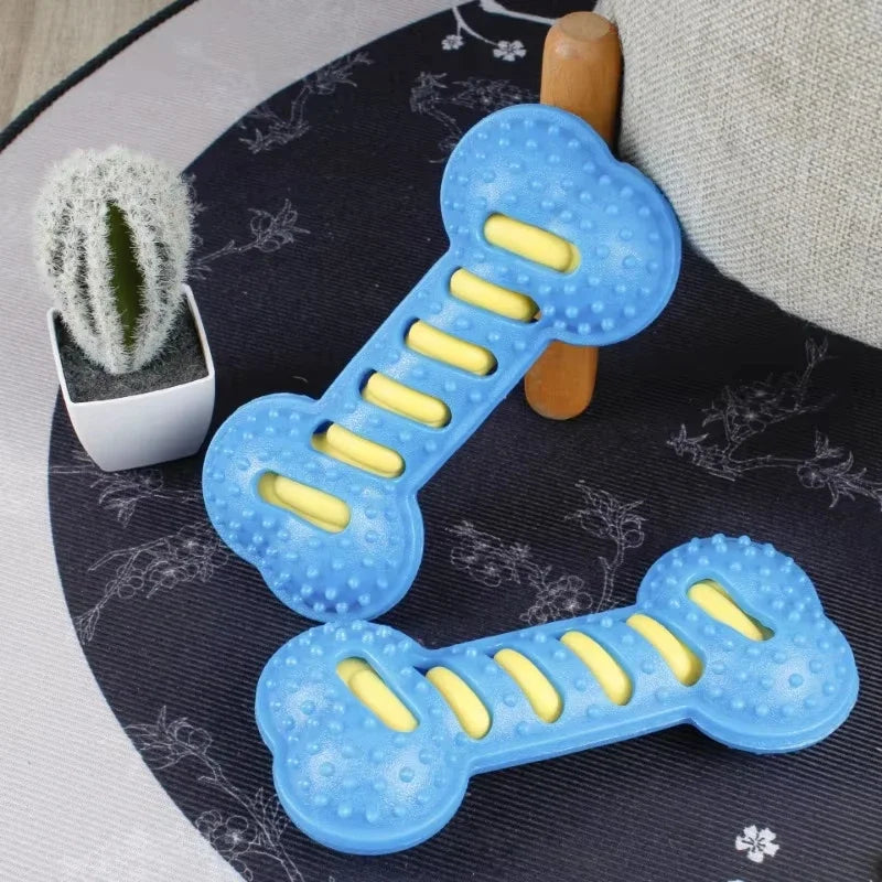 Pet Dog Chew Toys Rubber Bone Toy Bite Resistant Puppy Interactive Stick Puppy Chewing Toy Squeaky Interactive Dog Toys