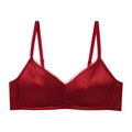 93% Mulberry Silk Women's Bralette Wireless Padded Bra Super Soft Lightly Lined Comfort Everyday Basic Deep V-Neck T-Shirt Bra