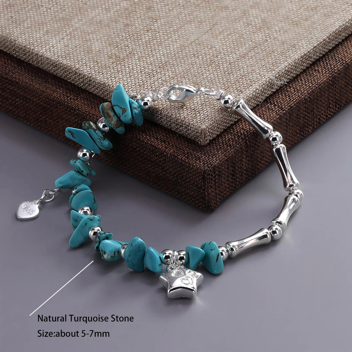 925 Sterling Silver Bracelet For Women Star Beaded Adjustable Chains Bracelets And Bangles Jewelry Accessories Wholesale Gift