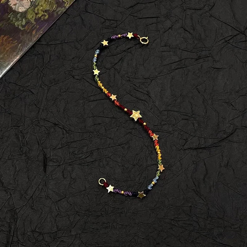 925 Sterling Silver Bracelet For Women Star Beaded Adjustable Chains Bracelets And Bangles Jewelry Accessories Wholesale Gift