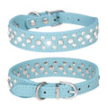 Collar para Mascotas con Brillantes - Collar de PU Ajustable para Perros y Gatos