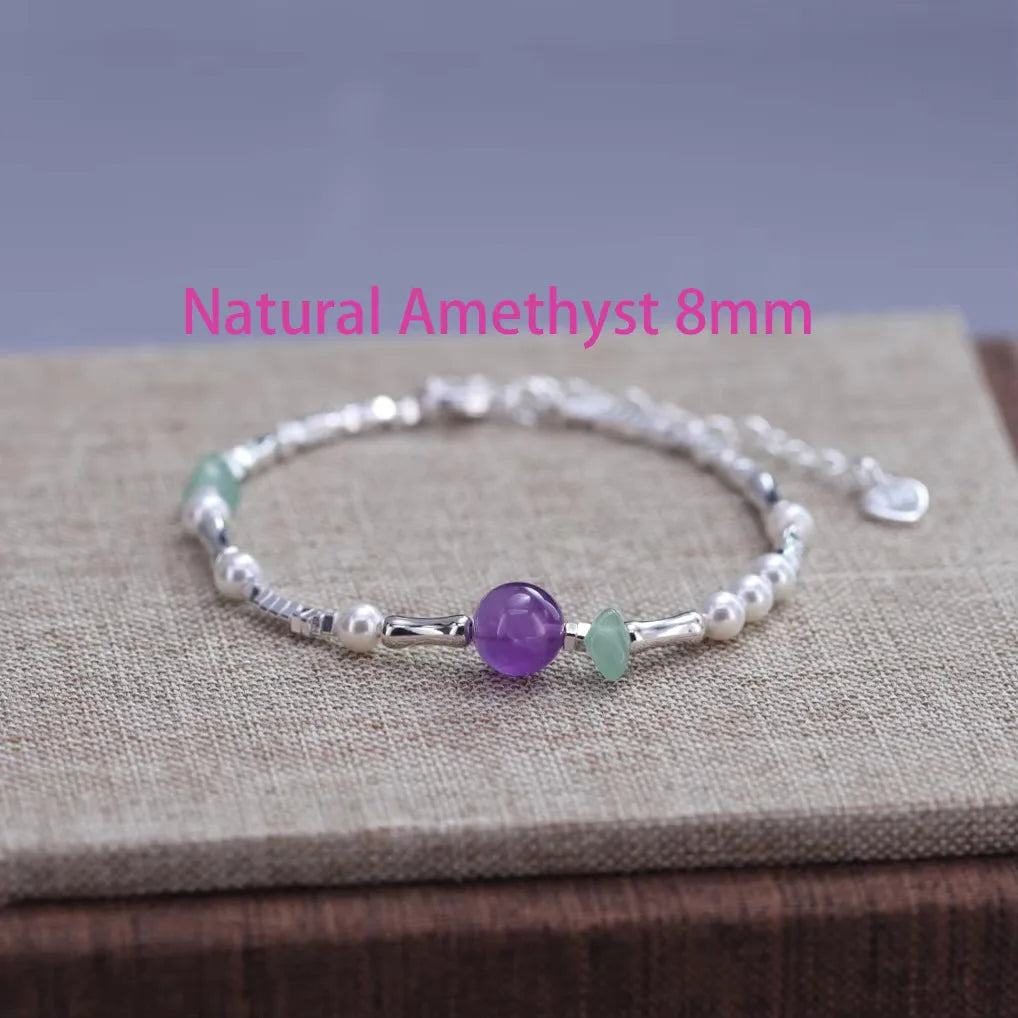925 Sterling Silver Bracelet For Women Star Beaded Adjustable Chains Bracelets And Bangles Jewelry Accessories Wholesale Gift