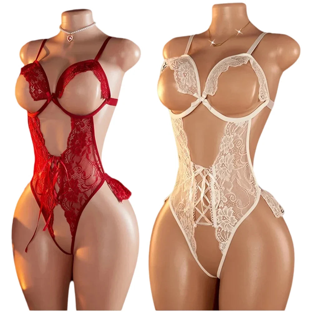 Sujetador de Encaje Transparente con Bordado — Lencería Sensual