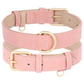 Set Collar y Correa Acolchada de Cuero PU para Perros Pequeños y Medianos - Paseo Cómodo