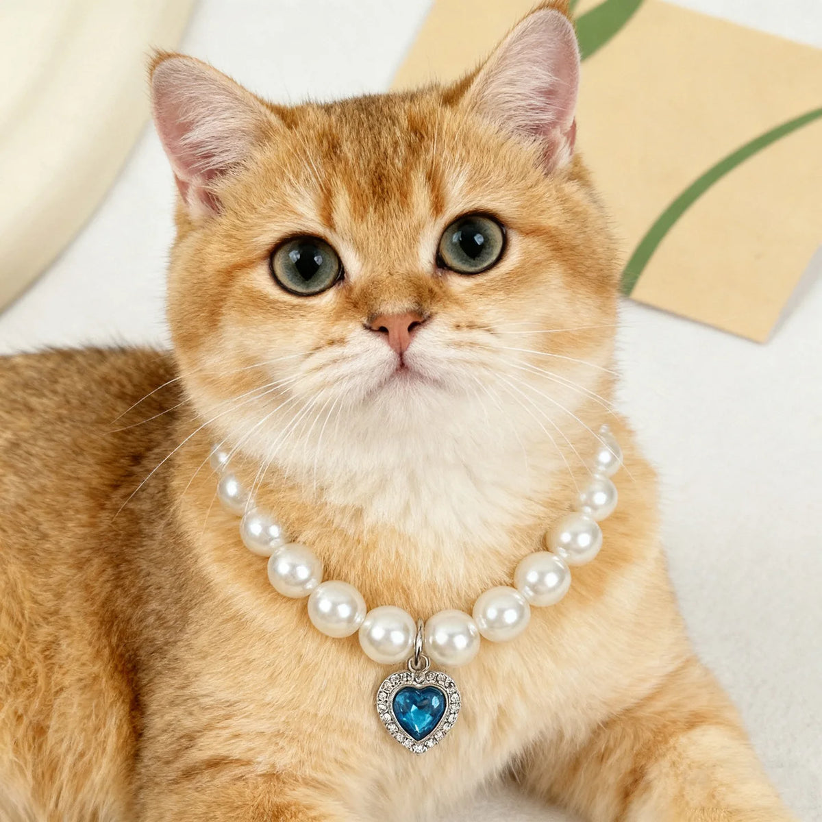Collar de Perlas Estilo Princesa para Perros y Gatos - Accesorio de Joyería para Mascotas