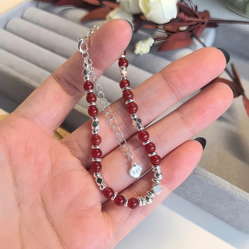 925 Sterling Silver Bracelet For Women Star Beaded Adjustable Chains Bracelets And Bangles Jewelry Accessories Wholesale Gift