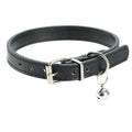 Collar de Cuero con Campana para Perros y Gatos - Estilo Simple y Elegante