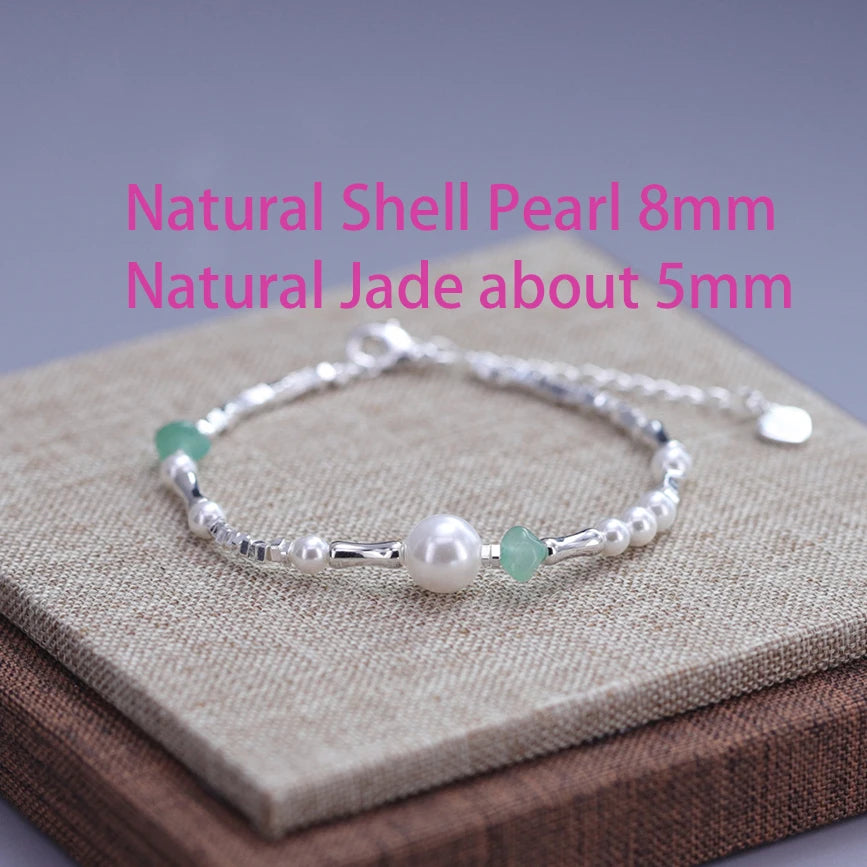 925 Sterling Silver Bracelet For Women Star Beaded Adjustable Chains Bracelets And Bangles Jewelry Accessories Wholesale Gift